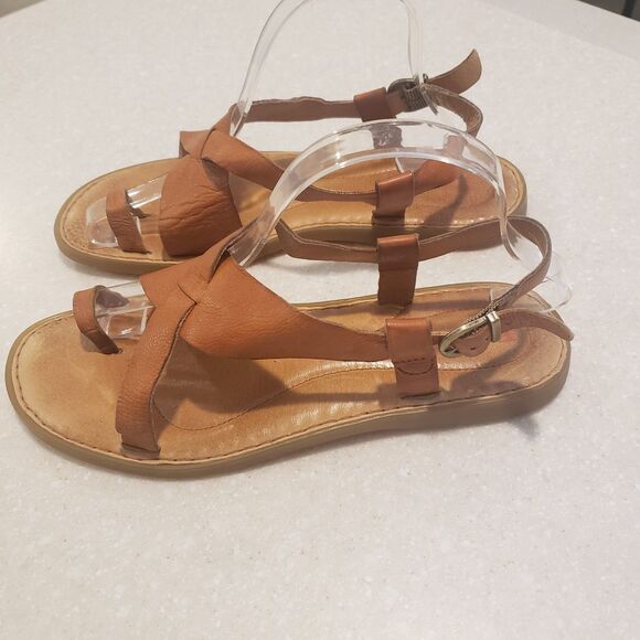 BORN Inya Leather Sandals Women's Size 10M Brown Leather Toe Loop - Picture 5 of 8